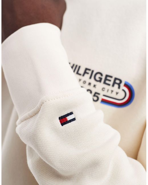 Tommy Hilfiger White Half-zip Sweatshirt for men