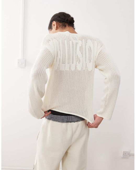 Collusion Natural Unisex – gehäkelter pullover