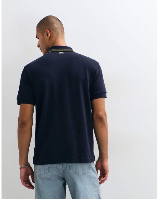 Lacoste Blue Badge Logo Polo Shirt for men