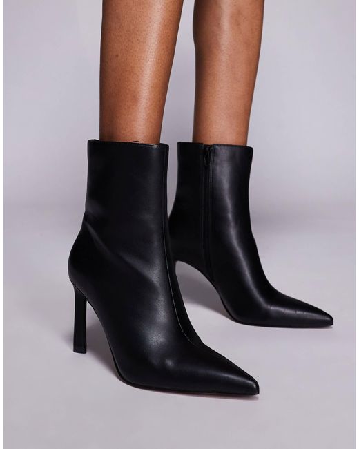 ASOS Black Eve Heeled Ankle Boots