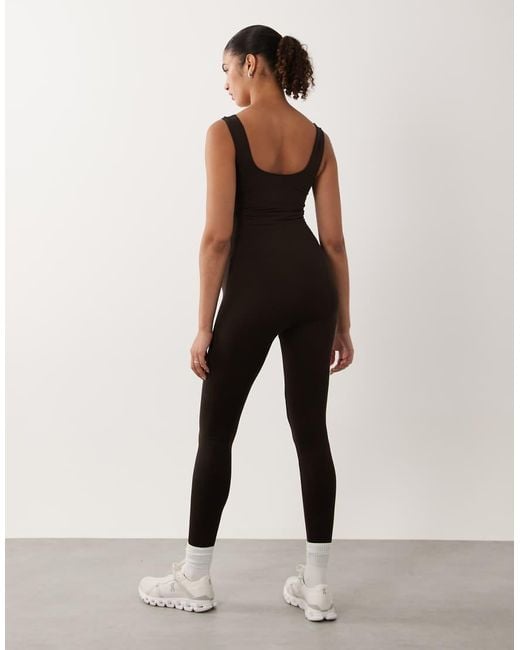 Mama.licious Brown Mamalicious Maternity Seamless Unitard Jumpsuit
