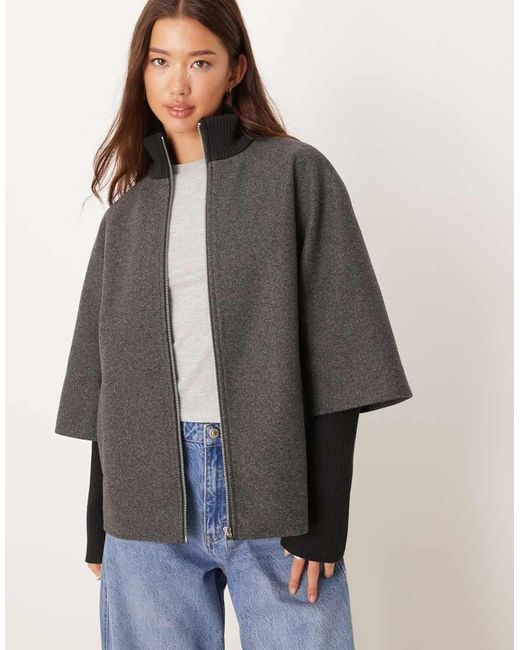 Jdy Blue Sleeve Detailing Coat