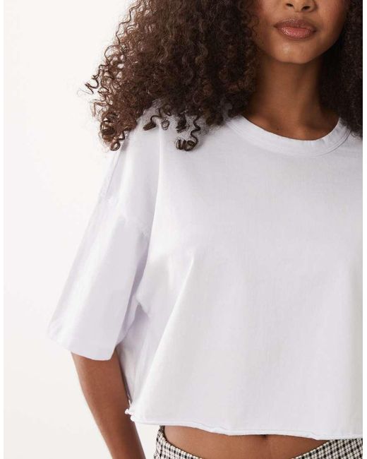 Cotton On Gray Crop Tee