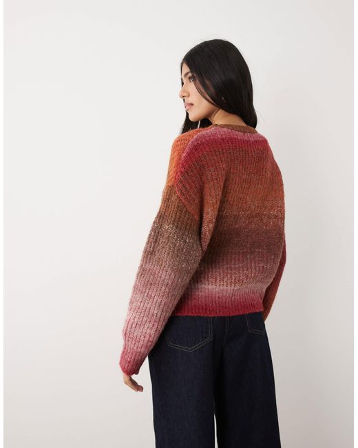 Pull ras Cotton On en coloris Red