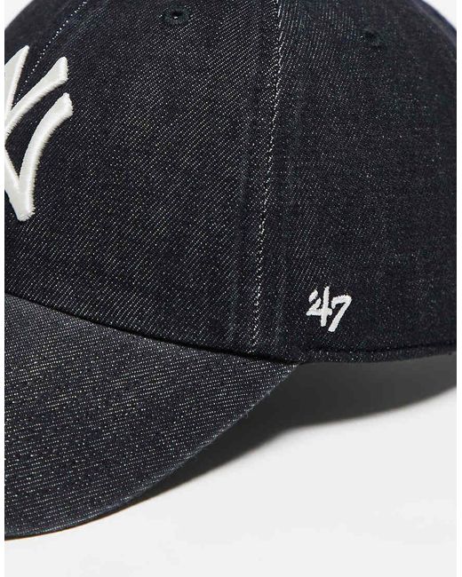 '47 Blue Ny Yankees Clean Up Denim Baseball Cap