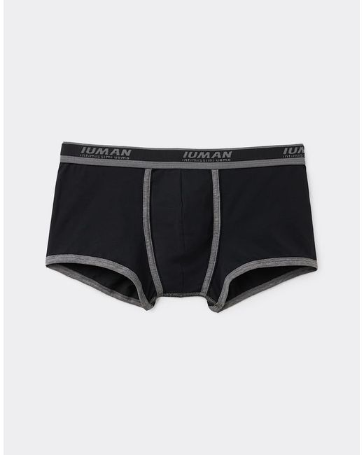 Intimissimi Black Superior Cotton Boxers With Logo for men