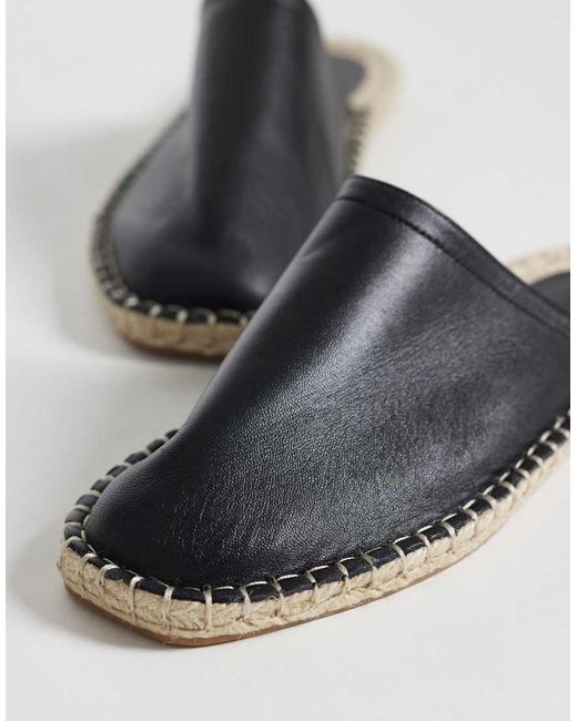 ASOS Blue Joline Premium Espadrille Mule Sandals