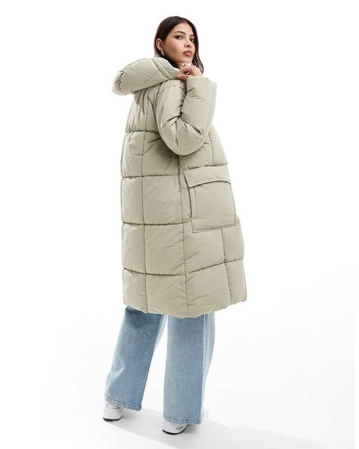 Vero Moda Oversized Gewatteerde Jas Met Lange Pasvorm in het Blue