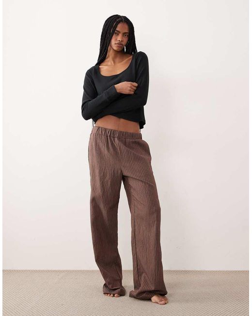 Hollister Black Gilly Hicks Long Sleeve Waffle Crop Top