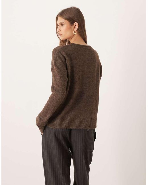 Jdy Blue Knitted V Neck Jumper