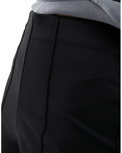 Vila Black High Waisted Pin Tuck Pull On Trousers