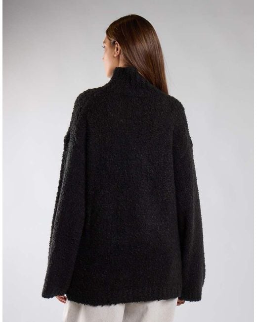 Glamorous Black Relaxed Fit Wide-Sleeve Knit Jumper