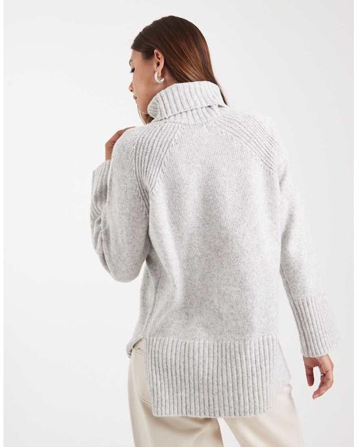 Brave Soul White High Neck Soft Touch Jumper