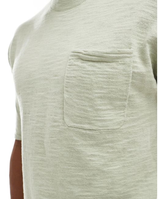 Jack & Jones Gray Knit Oversize T-shirt for men