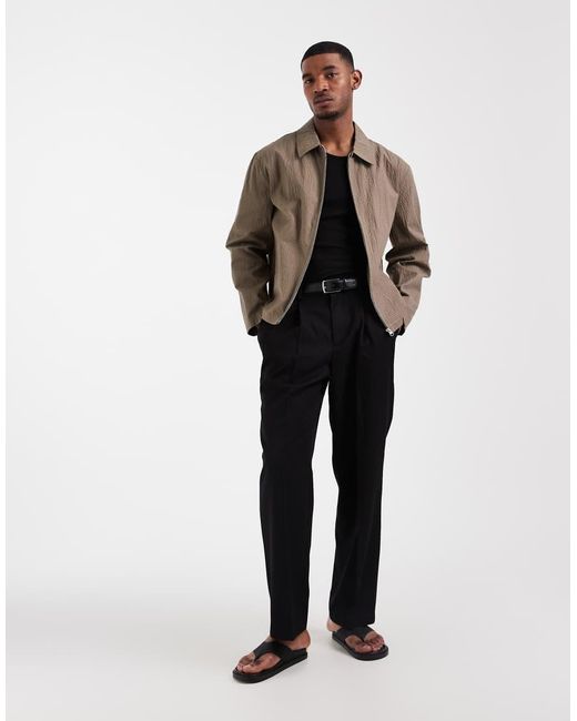 ASOS Natural Check Jacket for men