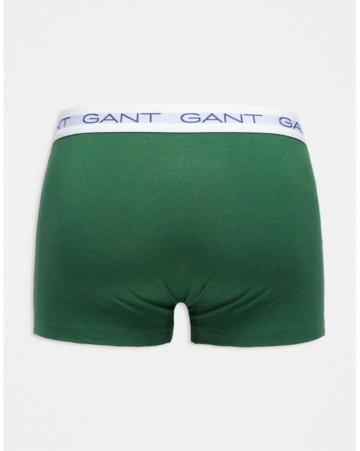 Gant Red 3-Pack Trunks With Logo Waistband for men