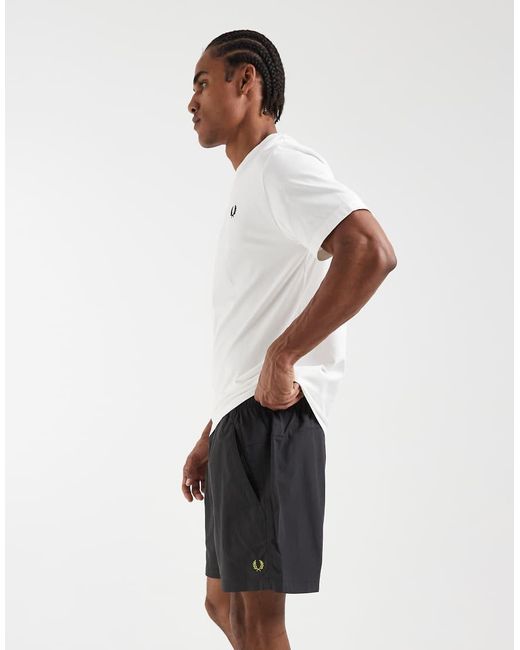 Fred Perry White Tennis Performance Logo Tennis Shorts for men