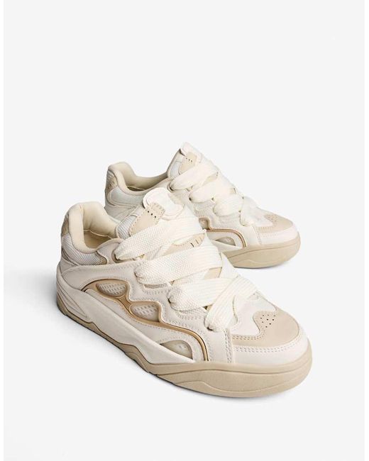 Bershka White Chunky Skate Trainers