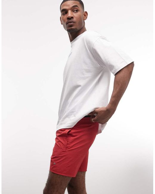 Napapijri Red Haldane Shorts for men