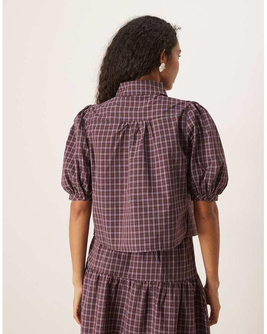 Glamorous Purple Ruched Shirt