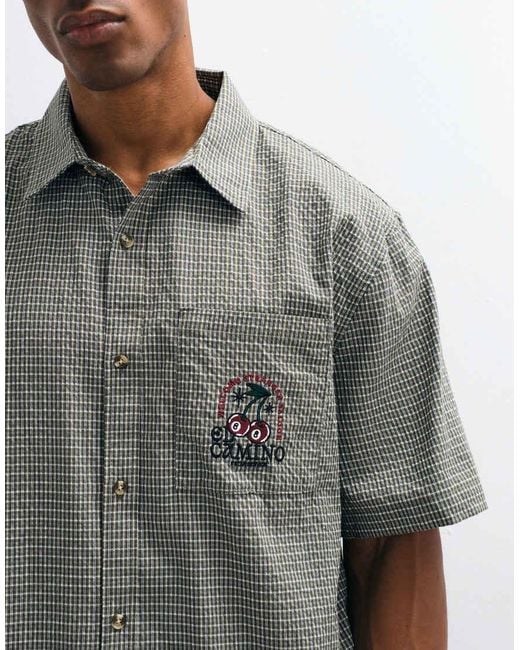 Cotton On Gray Darcy Short Sleeve Shirt for men