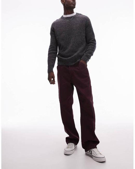 Levi's – workwear capsule 568 – locker geschnittene, stückgefärbte carpenter-hose aus twill in Red für Herren