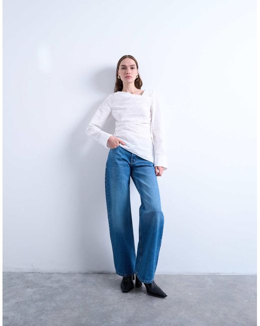 TOPSHOP White – langärmliges oberteil