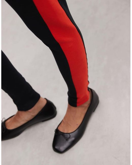 ASOS Black legging With Side Panel Detail