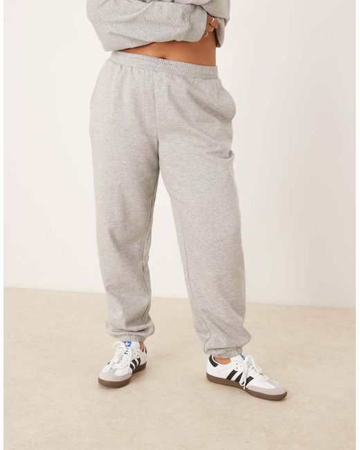 ASOS Gray Asos Design Curve Ultimate Cuffed Brushback Jogger