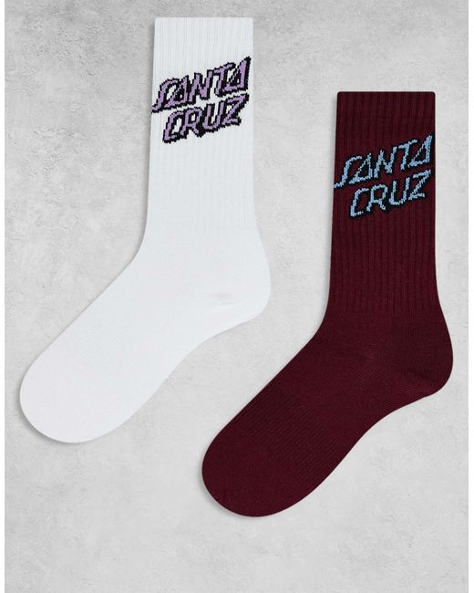 Santa Cruz Multicolor – flatter flash – 2er-pack socken