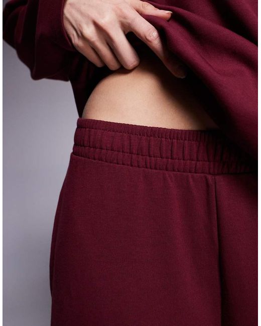 ASOS Red Asos Design Tall Interlock Barrel Leg Jogger