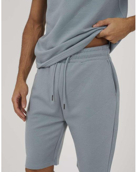 Brave Soul Blue Elasticated Waist Shorts for men