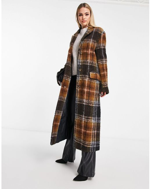 ASOS Brown Asos Design Tall Dad Wool Mix Coat