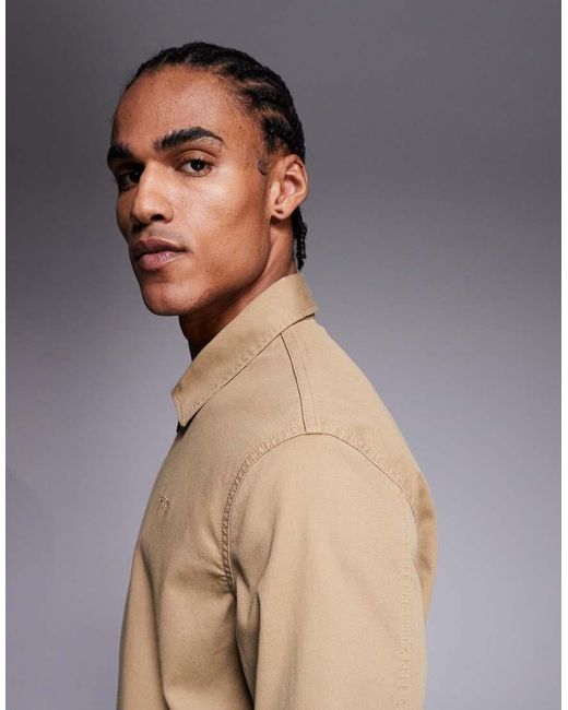 Barbour Natural Steve Mcqueen Logo Jacket With Back Print for men
