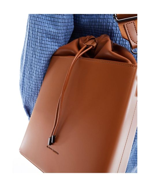 Claudia Canova Blue Drawstring Shoulder Bag