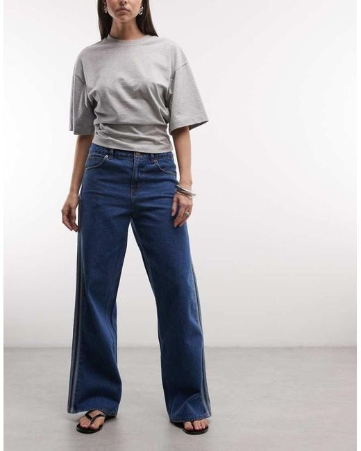 Adidas Originals Blue Firebird Denim Track Pants