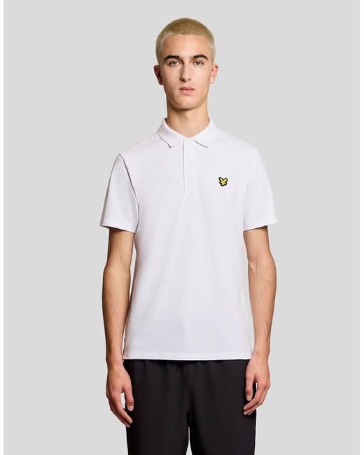 Lyle & Scott White Ss Polo Shirts Sports Core Polo for men