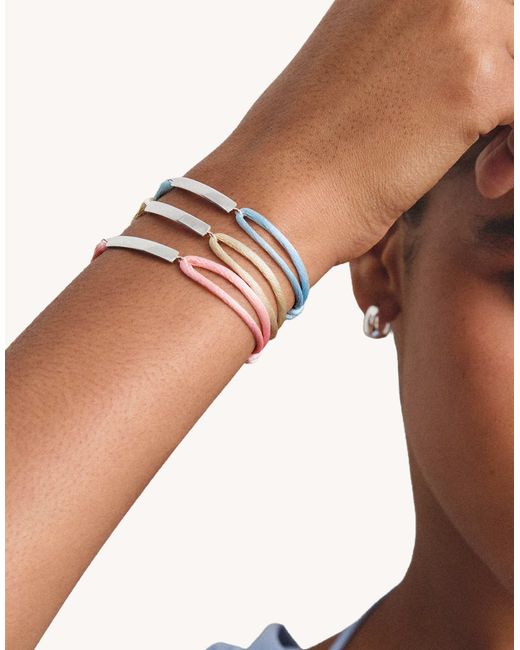 Thomas Sabo Blue Textilarmband gravierbar hellblau