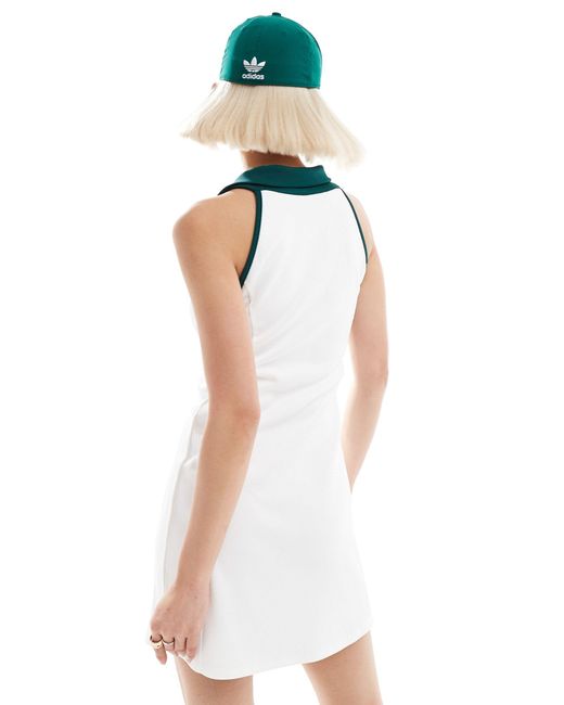 Collusion White Tennis Polo Mini Dress With Contrast