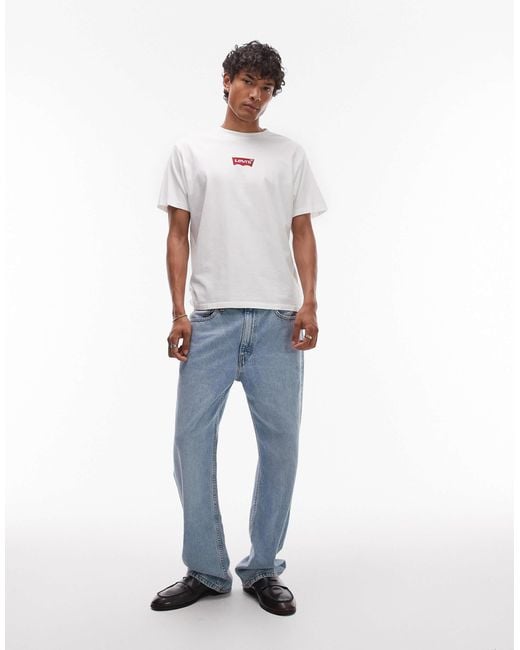 Levi's White Satisfaction Guarantee Back Print Vintage Oversized Fit T-shirt for men