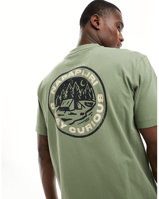 Napapijri Green Kotcho Backprint Graphic T-shirt for men
