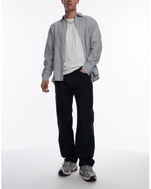 555TM - jean droit décontracté en velours côtelé Levi's pour homme en coloris Gray