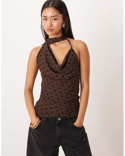 Gina Tricot Black Halterneck Top