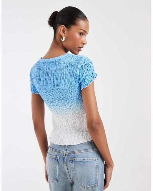 ASOS White Shirred Ombre Football Shirt