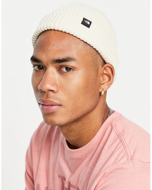 The North Face Fisherman ribbed beanie in black