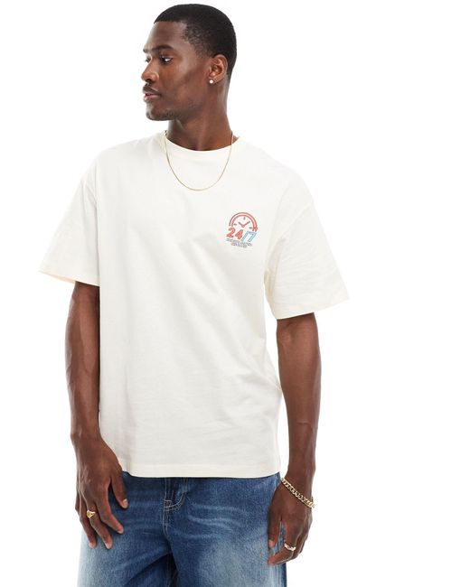 T-shirt oversize avec imprimé espresso au dos - crème Jack & Jones pour homme en coloris Gray