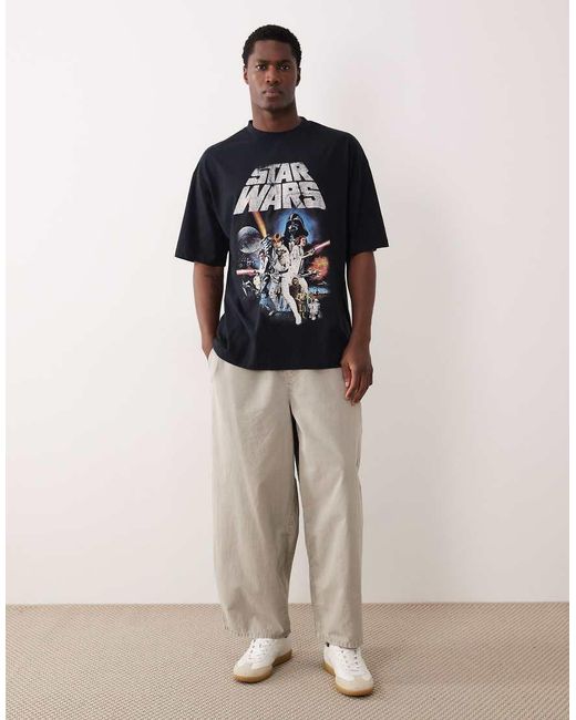 ASOS Oversized T-Shirt Met Star Wars-Print in het Blue voor heren