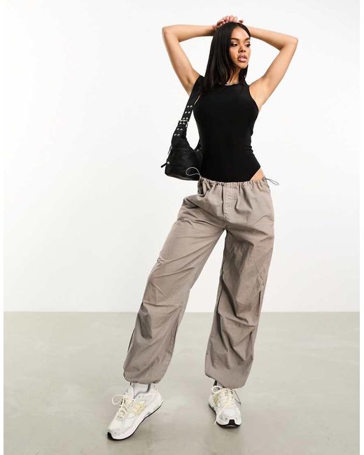 ASOS Dubbellaagse Racerbody in het Black