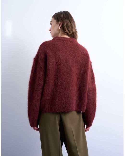 Pull ras TOPSHOP en coloris Red