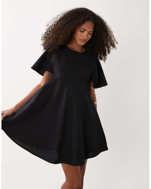 ASOS Black Smock T-shirt Mini Dress